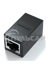 Модуль RJ-45 (F) <->RJ-45(F),FTP, проходной, ABS пластик, черный, кат. 5e VCOM <CT251S>