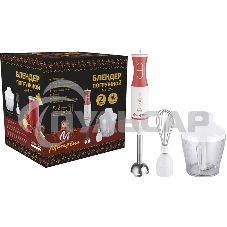 Блендер погружной Матрена МА-174, 350 Вт, 2 скорости, измельчитель, венчик Блендер погружной Матрена МА-174, 350 Вт, 2 скорости, измельчитель, венчик