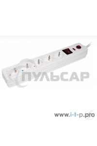 Сетевой фильтр Iek WFP10-16-05-01-N СФ-05К-выкл. 5 мест 2Р + PE/1,5метра3х1мм2