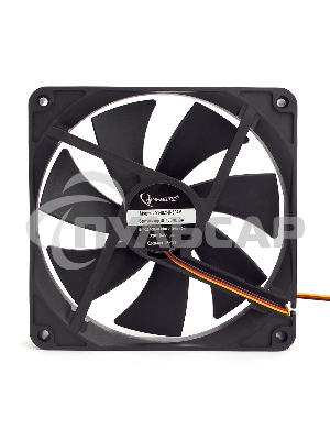 Вентилятор для корпуса Gembird 17610 черный, 140 мм, 2000 об/мин, 25.5 дБ, 3 pin