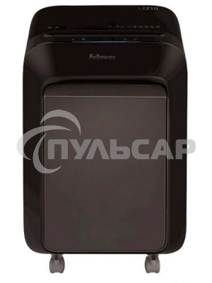 Шредер Fellowes PowerShred LX210 черный (секр.P-4) перекрестный 16лист. 23лтр. скрепки скобы пл.карты