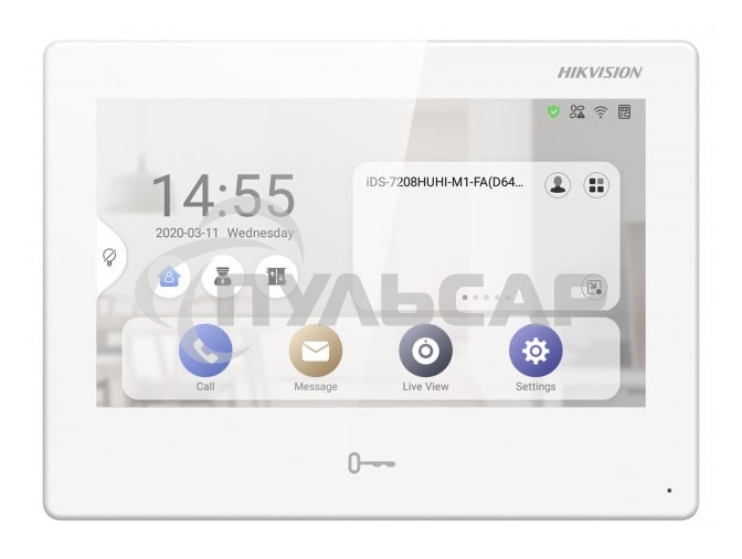 Видеодомофон Hikvision DS-KH9310-WTE1(B) белый