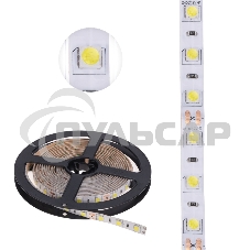 Лента светодиодная 3 м 12 В 5050 6500 К IP65 60 LED/м для БП с клеммами LAMPER