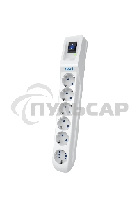 Сетевой фильтр Pilot L GP 6 розеток (5 евро + 1GP) 5 м/ Surge protector Pilot L GP 6 sockets (5 Euro + 1GP) 5 m белый