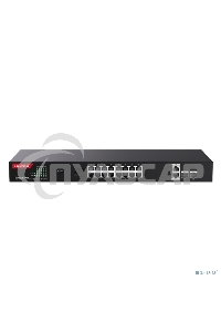 Коммутатор неуправляемый IP-COM G1120P-16-250W PoE, 20 портов, 18x1 Gbит/с, SFP 2x1 Gbит/с, PoE 16х30 Вт (до 230 Вт)