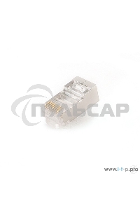 Вилка RJ-45 (8P8C) PLUG5SP/10 универсальная кат.5e экранированная, контакты 30 микродюймов