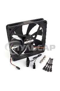 Вентилятор для корпуса Gembird 17610 черный, 140 мм, 2000 об/мин, 25.5 дБ, 3 pin