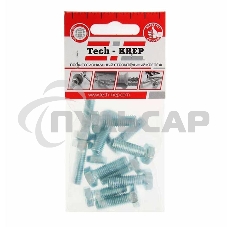 Болт М8х25 с шестигранной головкой цинк. DIN 933 (уп.12шт) класс прочности 8.8. пакет Tech-Krep 102968 Болт М8х25 с шестигранной головкой цинк. DIN 933 (уп.12шт) класс прочности 8.8. пакет Tech-Krep 102968