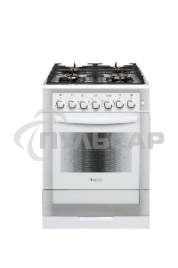 Плита комбинированная Gefest ПГЭ 6502-02 0042 белый, конфорок 4 газовых, духовка 55 л, 60 см x 85 см x 60 см