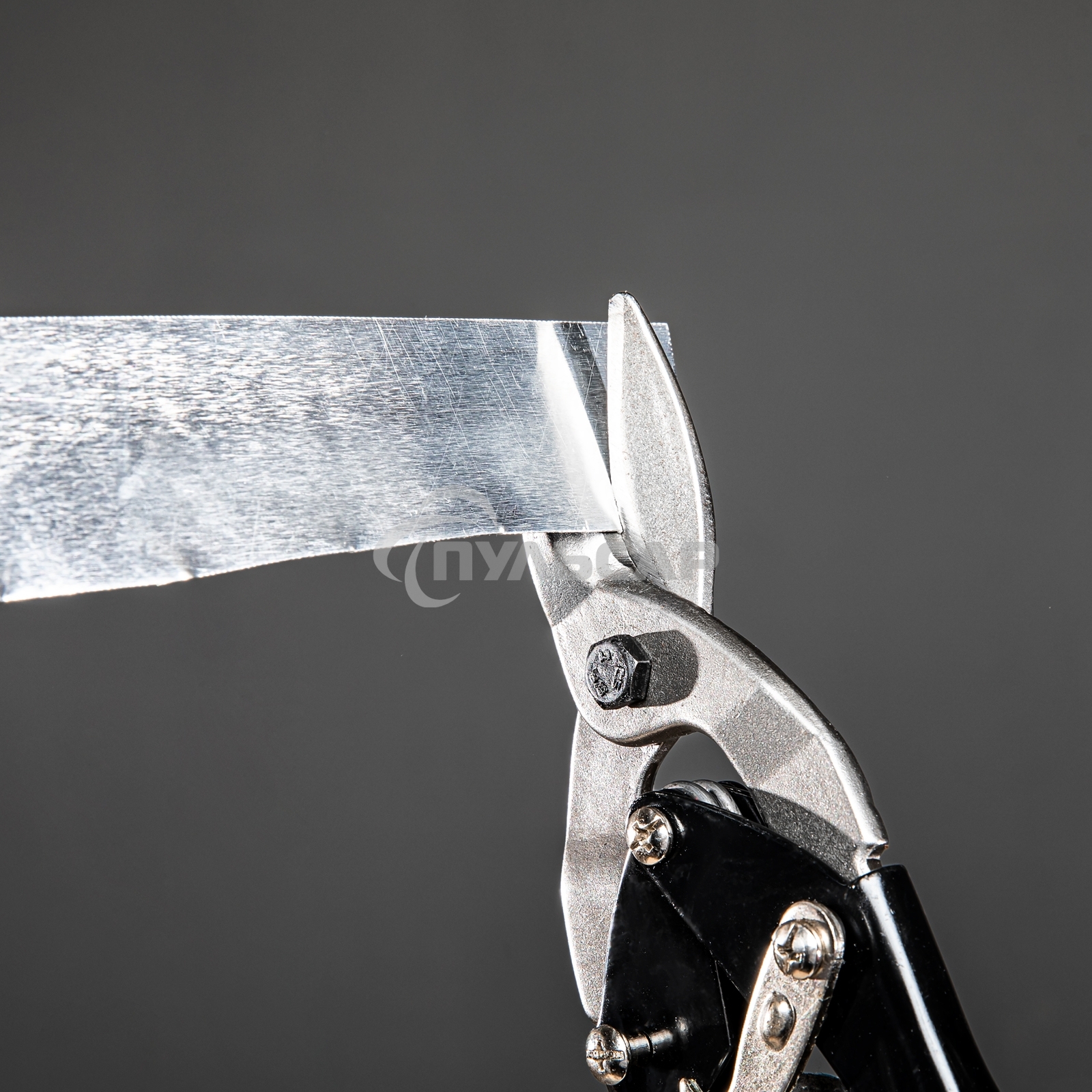 Ножницы по металлу Matrix, 250 мм, левые, обрезиненные рукоятки