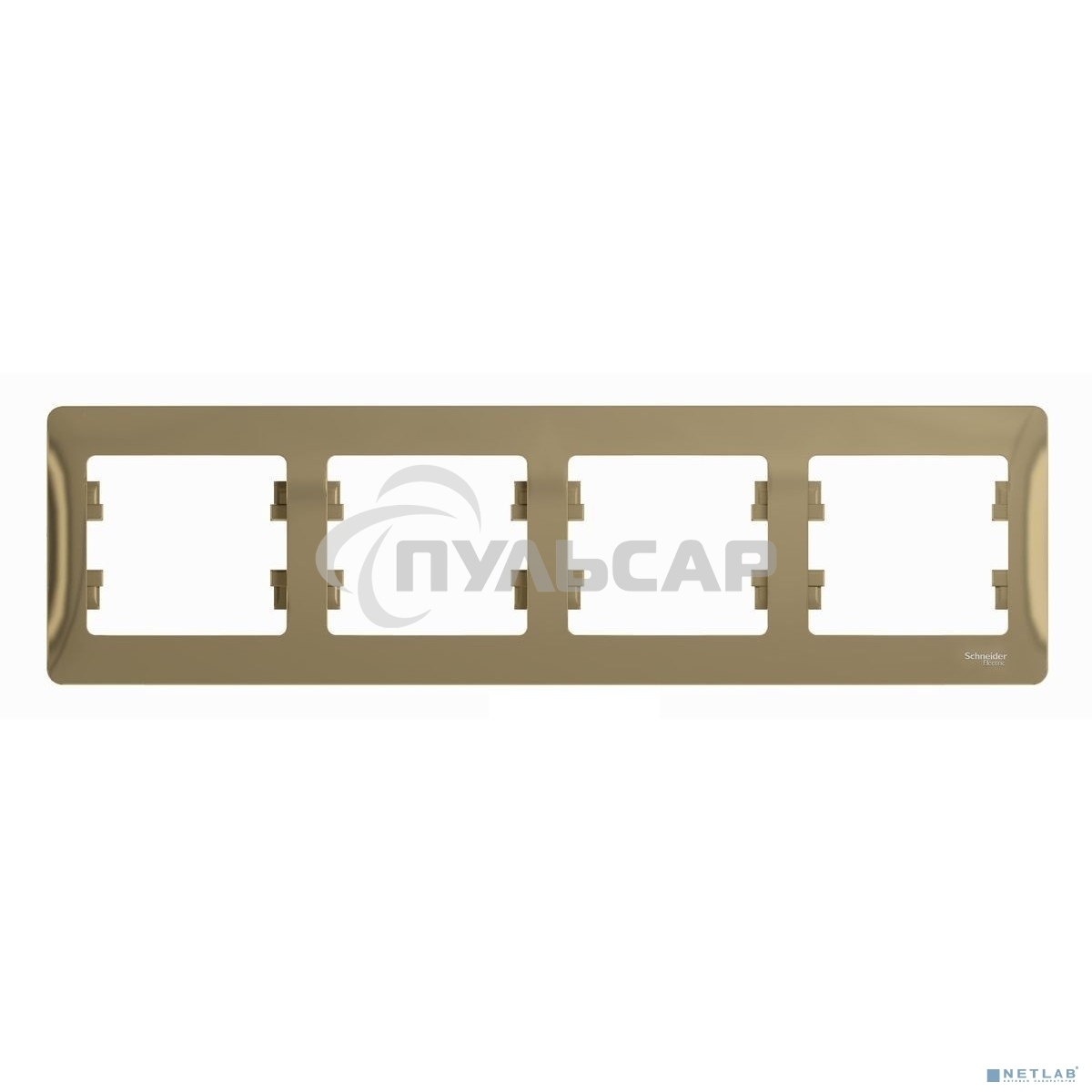 Рамка 4-м Glossa горизонт. титан SchE GSL000404