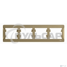 Рамка 4-м Glossa горизонт. титан SchE GSL000404