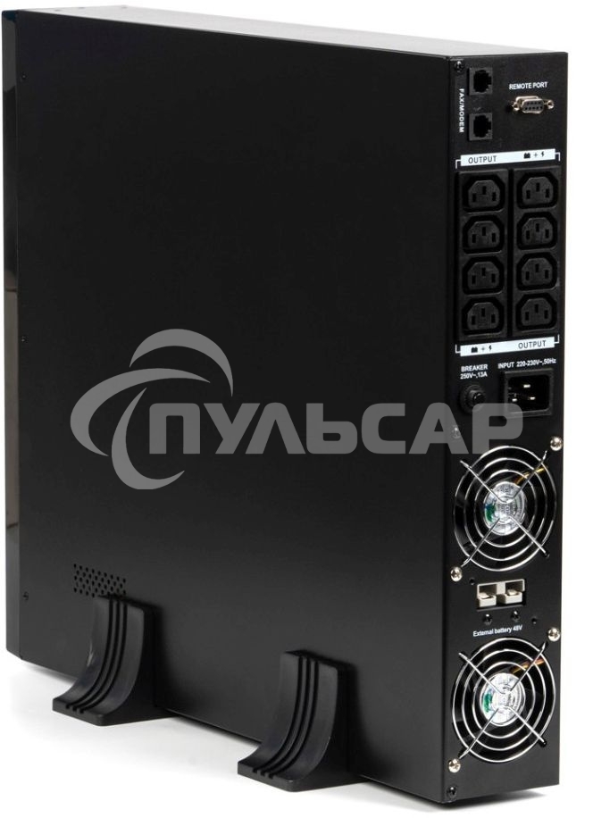 Источник бесперебойного питания ИБП Бастион RAPAN-UPS 3000 RACK+4x9Ah (2100 Вт, Line-interactive, встроенные АКБ 6 шт.x 9Ah) 8960