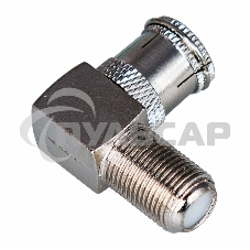 Переход гнездо F-гнездо TV угловой Rexant