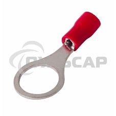 Наконечник кольцевой изолированный ø 10.5 мм 0.5-1.5 мм² (НКи 1.5-10) красный Rexant