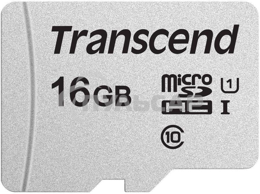 Флеш карта microSD 16Gb Transcend microSDHC Class 10 UHS-1 U1, (без адаптера), TLC