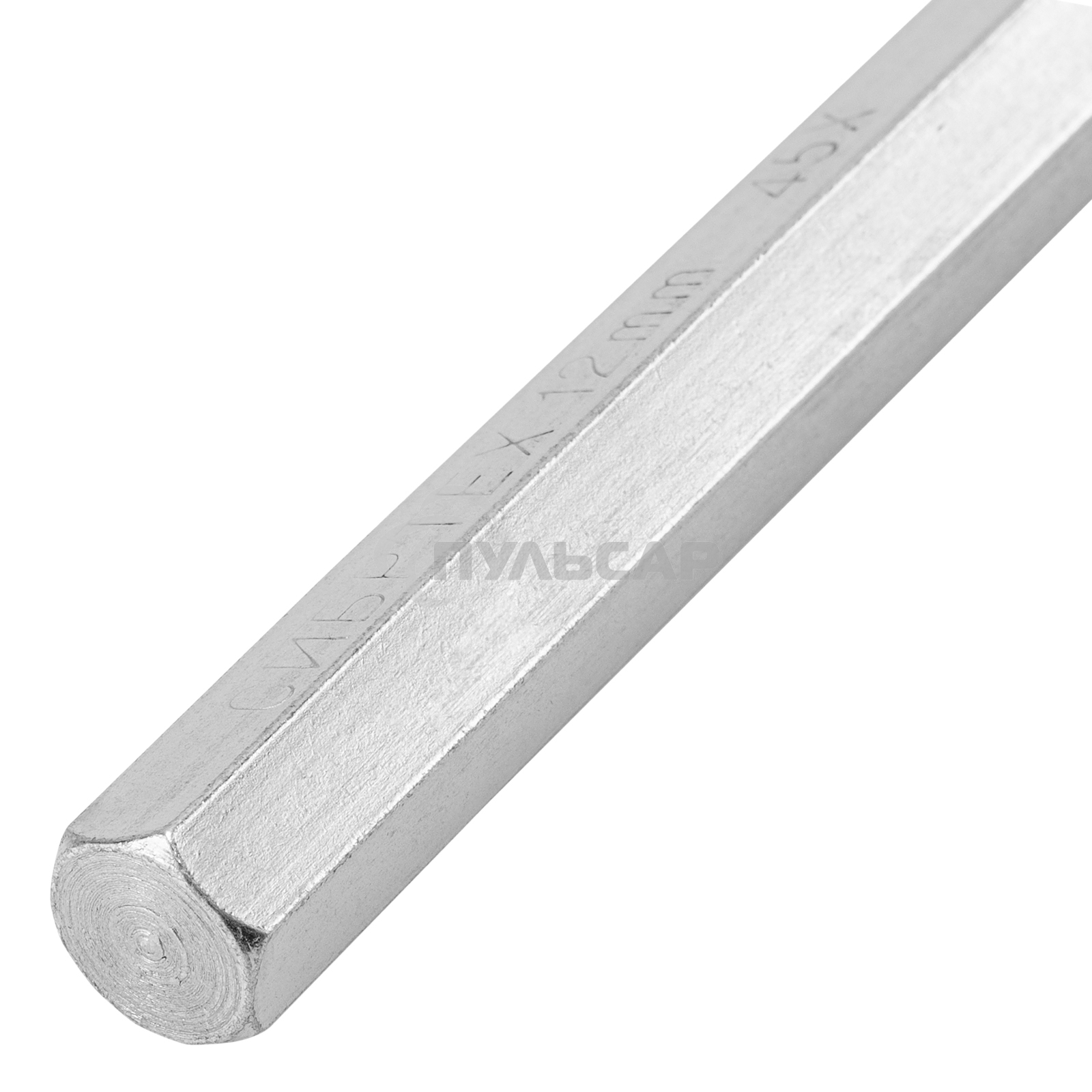 Ключ имбусовый СИБРТЕХ HEX, 12мм, 45x, закаленный, никель Сибртех 12344