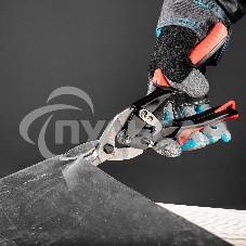 Ножницы по металлу Matrix, 250 мм, левые, обрезиненные рукоятки