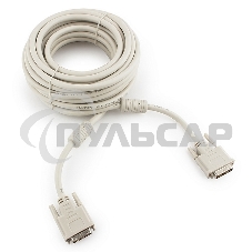 Кабель DVI-D dual link Gembird/Cablexpert CC-DVI2-10M, 25M/25M, 10м, экран, феррит.кольца, пакет