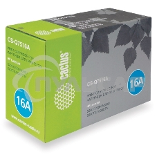 Картридж лазерный Cactus CS-Q7516A для принтеров HP LaserJet 5200/5200N; Canon LBP 3500 черный 12000 стр.