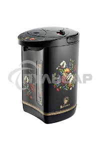 Чайник-термос электрический ВАСИЛИСА ТП5-900(Мощность в режиме кипячения 900Вт. Объем 4,5л. Внутр. емкость из нерж. стали. 3 способа розлива воды. Режим поддержания температуры воды. Защита от перегрева. Функции повторного кипячения и дехлорирования воды.