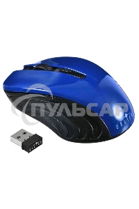 Мышь беспроводная Oklick 545MW черный/синий, 1600 dpi, радиоканал, USB, кнопки - 4