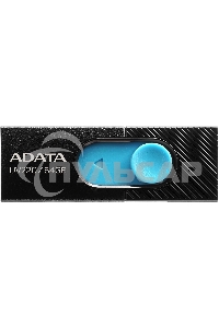 Флешка USB ADATA UV220 (AUV220-64G-RBKBL), 64 Gb, USB 2.0, R/W 15/5, черный/голубой