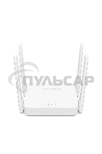 Роутер AC1200 Dual-Band Wi-Fi RouterSPEED: 300 Mbps at 2.4 GHz + 867 Mbps at 5 GHz SPEC: 4× Fixed External Antennas, 2× Gigabit LAN Ports, 1× Gigabit WAN PortFEATURE: Router/Access Point Mode, WPS/Reset Button, IPTV, IPv6, Beamforming, MU-MIMO