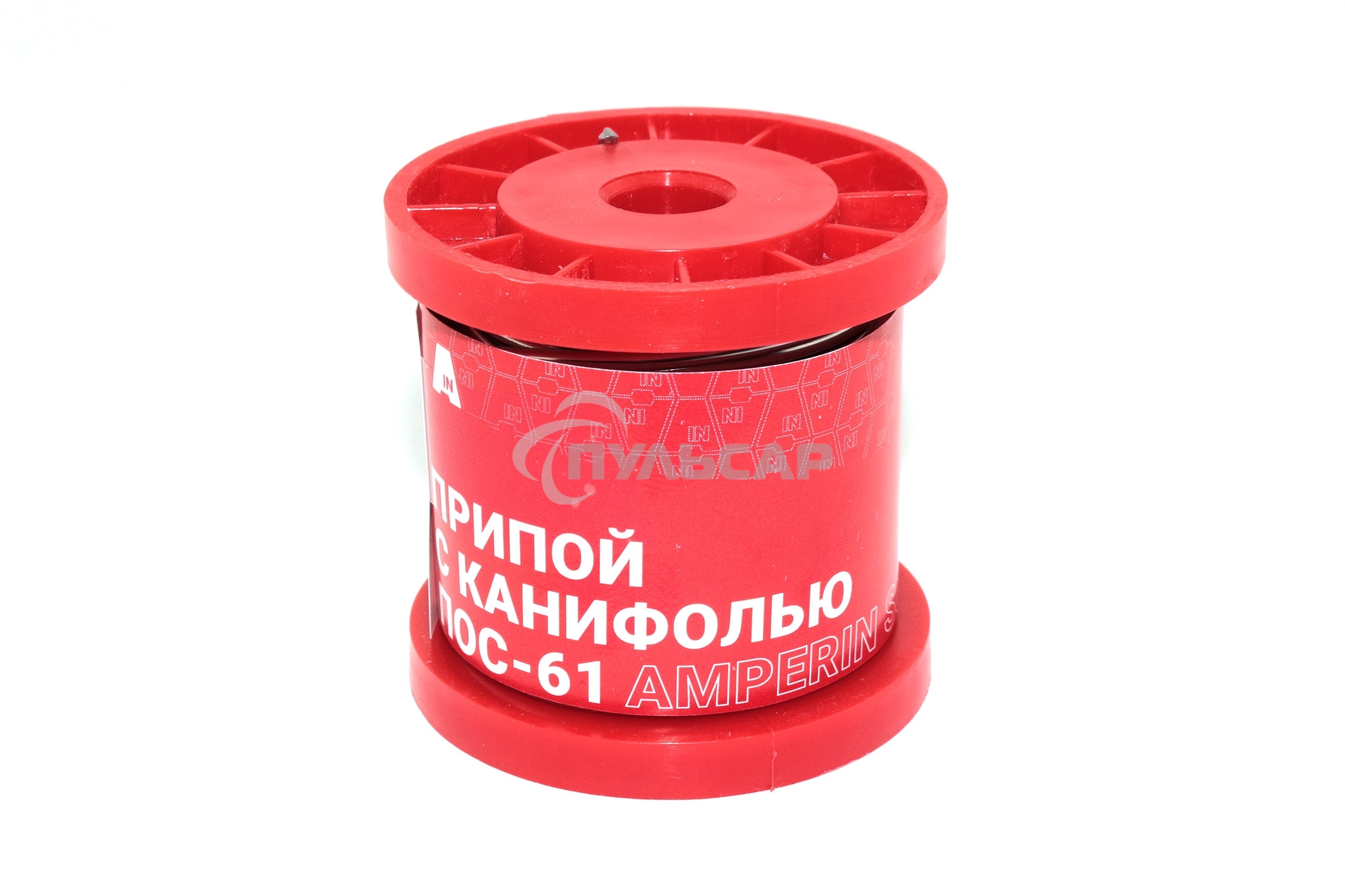 Припой с канифолью ПОС-61 Amperin S61-210R диаметр 2 мм 100 г.