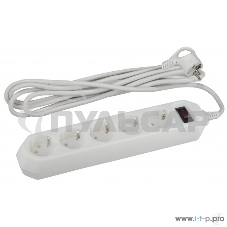 Сетевой фильтр ЭРА USF-5es-1.5m-W, 1.5м, белый б0019031