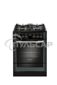 Плита комбинированная Gefest ПГЭ 6502-03 0244 черный, конфорок 4 газовых, духовка 55 л, 60 см x 85 см x 60 см