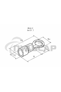 Наконечник кольцевой изолированный ø 10.5 мм 0.5-1.5 мм² (НКи 1.5-10) красный Rexant