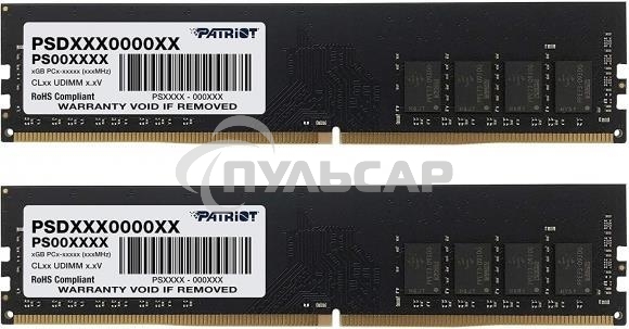 Оперативная память Patriot Signature, DDR4, 8Gb (2x4 Gb), 2666 MHz, CL19, DIMM