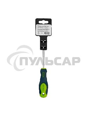 Отвертка, SL5,0 х 100 мм, CrV, 2-х компонентная рукоятка Сибртех