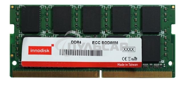 Оперативная память Innodisk M4D0-8GS1PWEM, DDR4, 8Gb (1x8 Gb), 3200 MHz, CL20, ECC, SO-DIMM