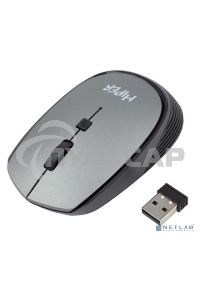 Мышь беспроводная HIPER HOMW-081 серый, 1600 dpi, радиоканал, USB, кнопки - 4