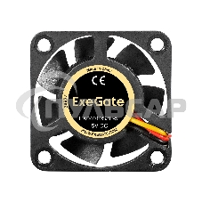 Вентилятор для корпуса ExeGate EX04010S2P-5 черный, 40 мм, 5000 об/мин, 24 дБ, 3 pin