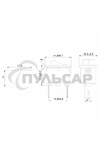 Выключатель клавишный 250V 3А (3с) ON-ON красный Micro Rexant