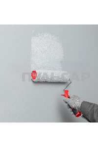 Валик в сборе Matrix ПОЛИАКРИЛ желтая полоса с двухком.руч., 250мм, ворс 12мм, D 48мм, Dруч.6 мм