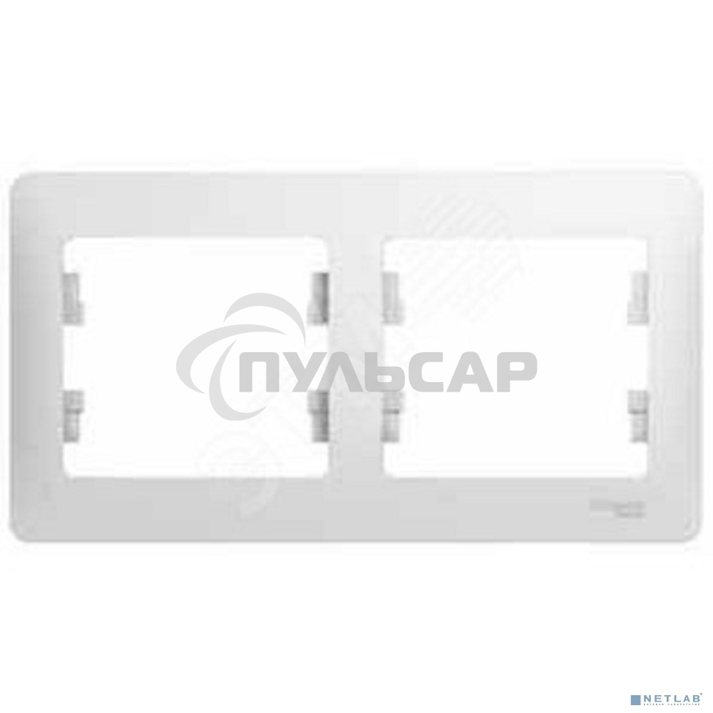 Рамка 2-м Glossa горизонт. белый  SchE GSL000102