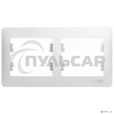 Рамка 2-м Glossa горизонт. белый  SchE GSL000102