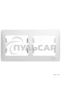 Рамка 2-м Glossa горизонт. белый  SchE GSL000102