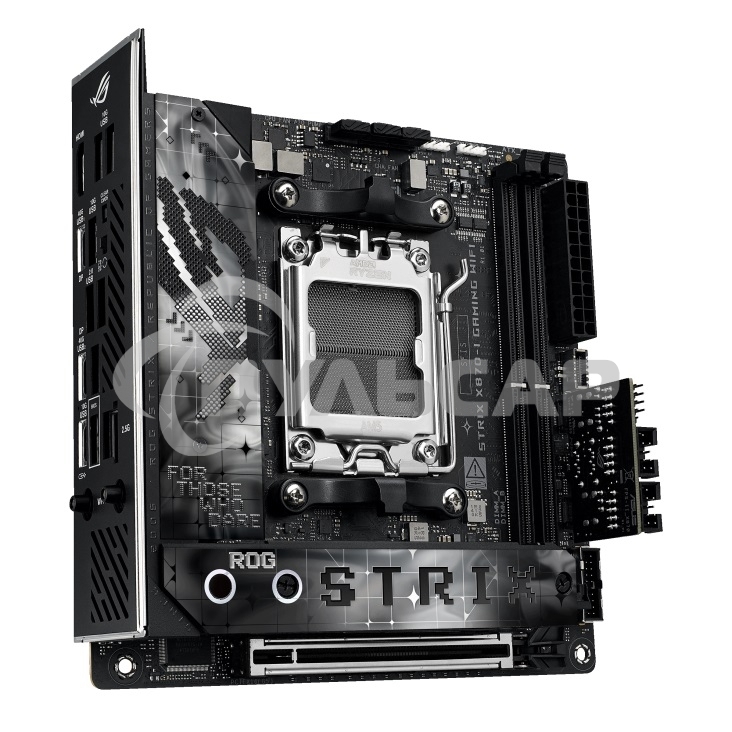 Материнская плата ASUS ROG STRIX X870-I GAMING WIFI, AM5, AMD X870, 2xDDR5, 2xSATA, 2xM.2, 1xPCI-E 5.0 x16, 1xHDMI, 2xUSB-C USB4, 1xUSB-C 10Gbps, 4xUSB-A 10Gbps, 1x 2.5Gb LAN, 2x3.5 мм, Mini-ITX