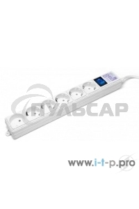 Сетевой фильтр PowerCube Фильтр-удлинитель (SPG(5+1)-16B-5M) 6 розеток, 5м,16А/3,5кВт, белый