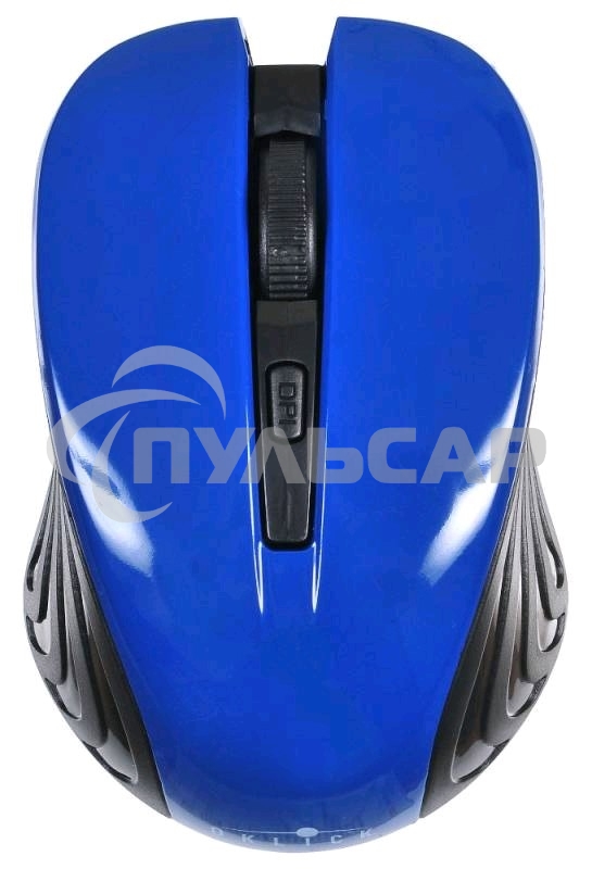 Мышь беспроводная Oklick 545MW черный/синий, 1600 dpi, радиоканал, USB, кнопки - 4