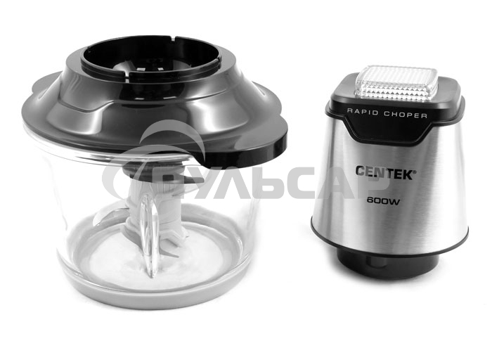 Чоппер Centek CT-1392 Сталь <600Вт> 6 лезвий, стеклянная чаша 1,2л, разборные ножи