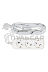 Сетевой удлинитель Buro BU-PSL3.5/W 5м (3 розетки) белый (пакет ПЭ)