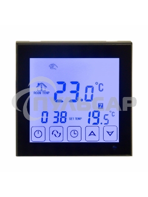 Терморегулятор сенсорный с автоматическим программированием Rexant, R200B, черный