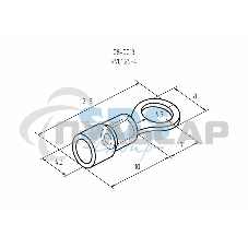 Наконечник кольцевой изолированный ø 4.3 мм 0.5-1.5 мм² (НКи 1.5-4/НКи 1,25-4) красный Rexant