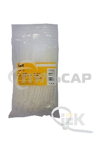 Хомут кабельный 2.5х100 нейл. белый (уп.100шт) ИЭК UHH31-D025-100-100